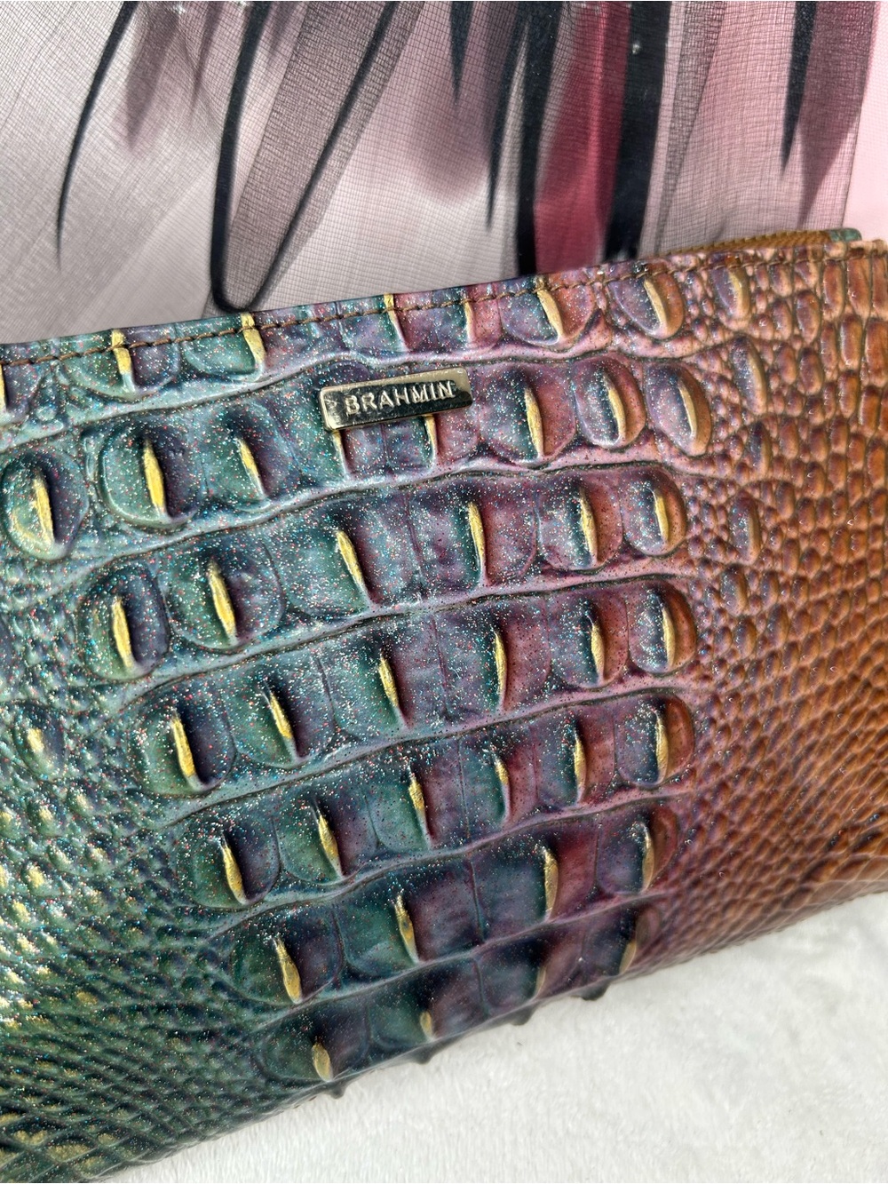 Brahmin Daisy Wristlet Clutch -Mystical Ombre - Picture 2 of 9